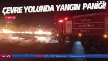 &Ccedil;evre yolunda  yangın paniği!