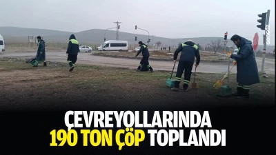 &Ccedil;evreyollarında 190 ton &ccedil;&ouml;p toplandı