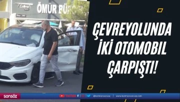 &Ccedil;evreyolunda iki otomobil &ccedil;arpıştı!