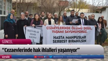 &ldquo;Cezaevlerinde hak ihlalleri yaşanıyor&rdquo;