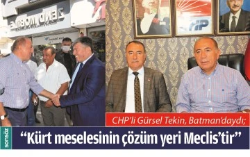 CHP&rsquo;Lİ G&Uuml;RSEL TEKİN, BATMAN&rsquo;DAYDI