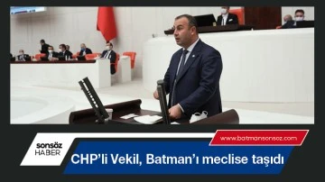 CHP&rsquo;li Vekil, Batman&rsquo;ı meclise taşıdı