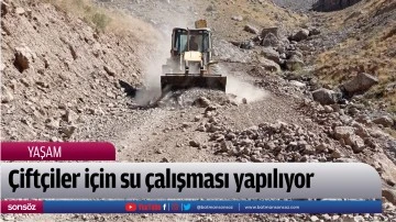 &Ccedil;ift&ccedil;iler i&ccedil;in su &ccedil;alışması yapılıyor