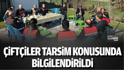 &Ccedil;ift&ccedil;iler TARSİM konusunda bilgilendirildi