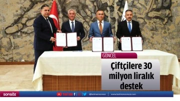 &Ccedil;ift&ccedil;ilere 30 milyon liralık destek