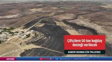 &Ccedil;ift&ccedil;ilere 50 ton buğday desteği verilecek