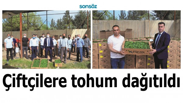 &Ccedil;ift&ccedil;ilere tohum dağıtıldı