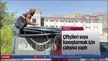 &Ccedil;ift&ccedil;ileri suya kavuşturmak i&ccedil;in &ccedil;alışma yaptı