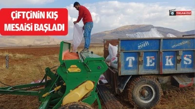 &Ccedil;ift&ccedil;inin kış mesaisi başladı