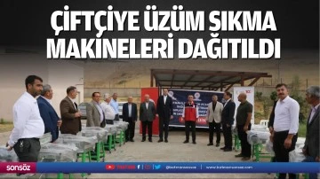 &Ccedil;ift&ccedil;iye &uuml;z&uuml;m sıkma makineleri dağıtıldı