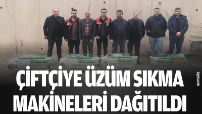 &Ccedil;ift&ccedil;iye &uuml;z&uuml;m sıkma makineleri dağıtıldı