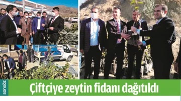 &Ccedil;İFT&Ccedil;İYE ZEYTİN FİDANI DAĞITILDI