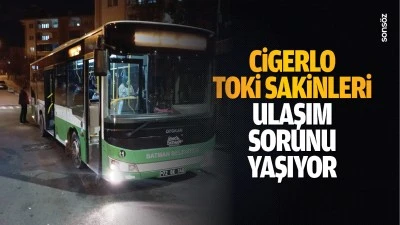 Cigerlo TOKİ Sakinleri, ulaşım sorunu yaşıyor