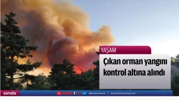 &Ccedil;ıkan orman yangını kontrol altına alındı