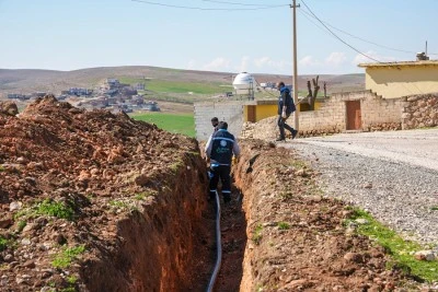 &Ccedil;ınar D&uuml;zova&rsquo;da i&ccedil;me suyu hattı &ccedil;alışması tamamlandı