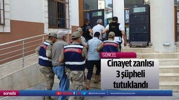 Cinayet zanlısı 3 ş&uuml;pheli tutuklandı