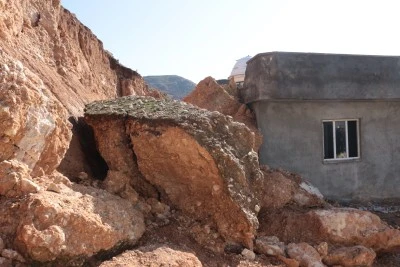 Cizre'de heyelan nedeniyle bir ev zarar g&ouml;rd&uuml;