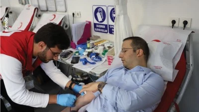 Cizre'de kan bağışı kampanyası d&uuml;zenlendi