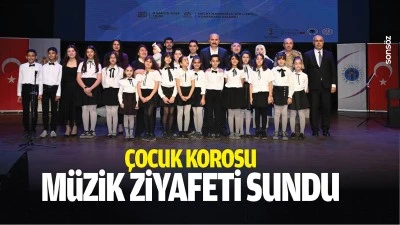 &Ccedil;ocuk korosu, m&uuml;zik ziyafeti sundu