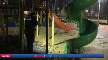 &Ccedil;ocuk parkında &ccedil;ıkan yangın s&ouml;nd&uuml;r&uuml;ld&uuml;