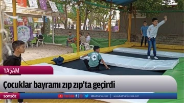 &Ccedil;ocuklar bayramı zıp zıp&rsquo;ta ge&ccedil;irdi