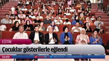 &Ccedil;ocuklar g&ouml;sterilerle eğlendi