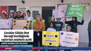 &Ccedil;ocuklar G&uuml;ls&uuml;n Diye Derneği &ouml;nc&uuml;l&uuml;ğ&uuml;nde yaptırılan anaokulu a&ccedil;ıldı