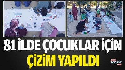 &Ccedil;ocuklar i&ccedil;in &ccedil;izim yapıldı