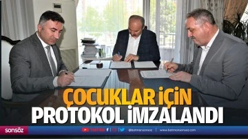 &Ccedil;ocuklar i&ccedil;in protokol imzalandı