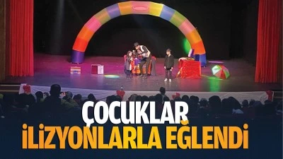 &Ccedil;ocuklar ilizyonlarla eğlendi