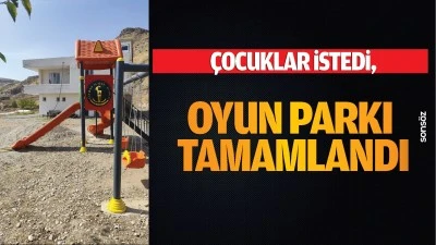&Ccedil;ocuklar istedi, oyun parkı tamamlandı