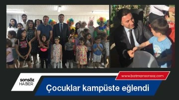 &Ccedil;ocuklar kamp&uuml;ste eğlendi