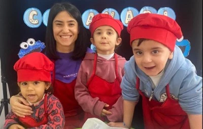 &Ccedil;ocuklar kurabiye canavarı ile eğlendi