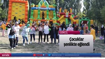 &Ccedil;ocuklar şenlikte eğlendi