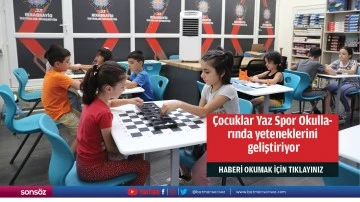 &Ccedil;ocuklar Yaz Spor Okullarında yeteneklerini geliştiriyor