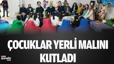 &Ccedil;ocuklar yerli malını kutladı