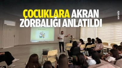 &Ccedil;ocuklara akran zorbalığı anlatıldı