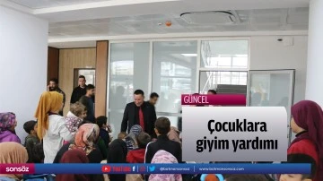 &Ccedil;ocuklara giyim yardımı