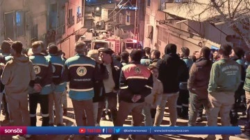 &Ccedil;&ouml;ken yapıda kalan 1 kişi i&ccedil;in arama kurtarma &ccedil;alışması