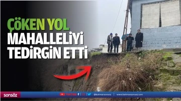 &Ccedil;&ouml;ken yol, mahalleliyi tedirgin etti