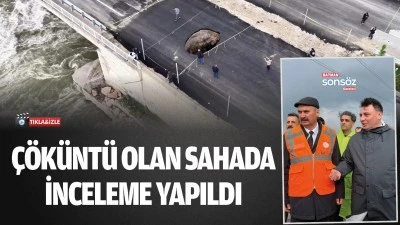 &Ccedil;&ouml;k&uuml;nt&uuml; olan sahada inceleme yapıldı