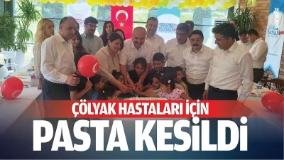 &Ccedil;&ouml;lyak hastaları i&ccedil;in pasta kesildi