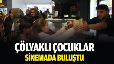 &Ccedil;&ouml;lyaklı &ccedil;ocuklar sinemada buluştu