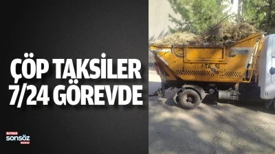 &Ccedil;&ouml;p taksiler 7/24 g&ouml;revde