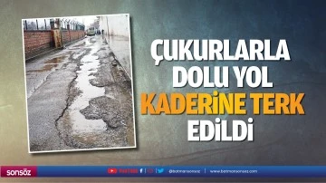 &Ccedil;ukurlarla dolu yol, kaderine terk edildi