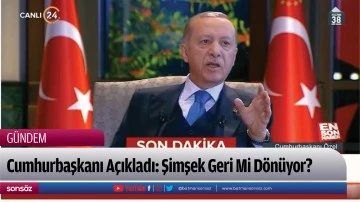 Cumhurbaşkanı a&ccedil;ıkladı Şimşek geri mi d&ouml;n&uuml;yor?