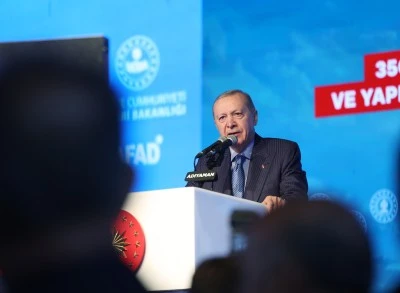 Cumhurbaşkanı Erdoğan, Adıyaman'da 350 bininci afet konutunun teslim t&ouml;reninde konuştu