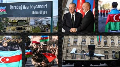 Cumhurbaşkanı Erdoğan, Azerbaycan'ın Zafer G&uuml;n&uuml;'n&uuml; kutladı