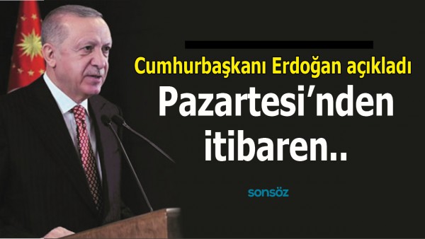 CUMHURBAŞKANI ERDOĞAN'DAN A&Ccedil;IKLAMA