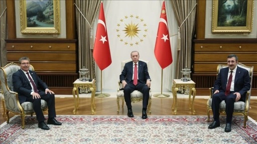 Cumhurbaşkanı Erdoğan, KKTC Başbakanı &Uuml;stel'i Kabul Etti